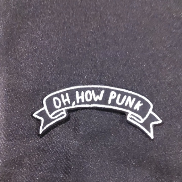 Black Punk Patch Iron On - Picture 1 of 2